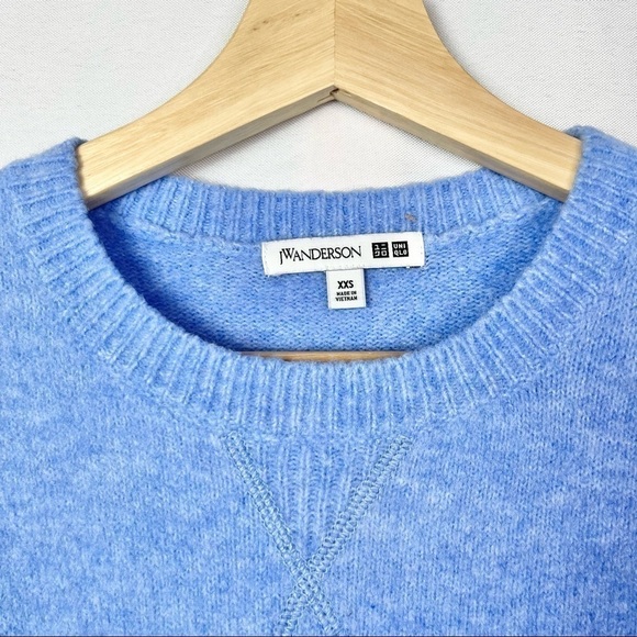 JW Anderson Uniqlo Cornflower Light Blue Crewneck Soft Sweater XXS - Picture 4 of 4